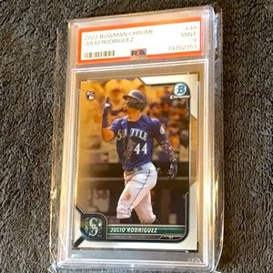 Julio Rodriguez 2022 BOWMAN CHROME ROOKIE CARD-GRADED PSA 9 MINT